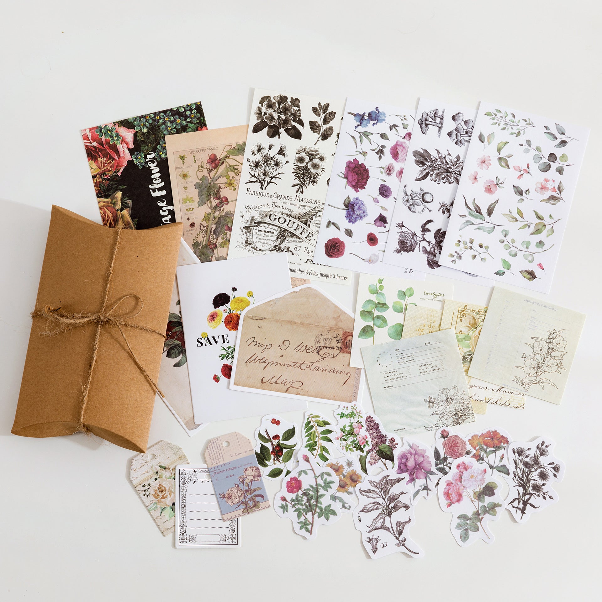 Vintage Collection Room Series Scrapbooking Materials Pack (Paper + Stickers)