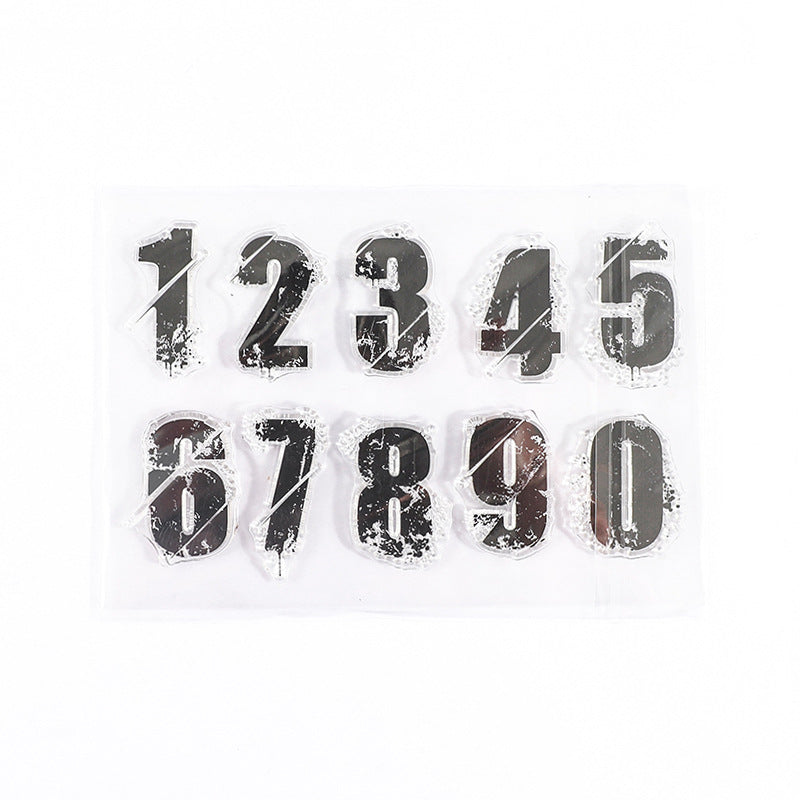 Numbers silicone stamps