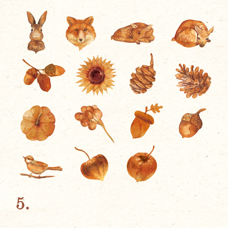 Sunset Flower Stickers