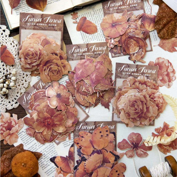 Sunset Flower Stickers