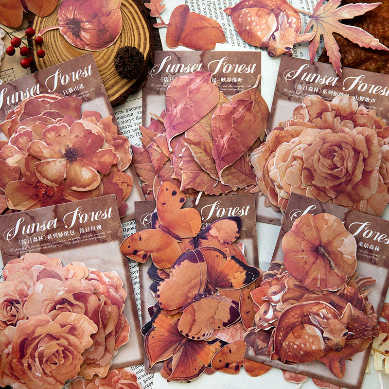 Sunset Flower Stickers