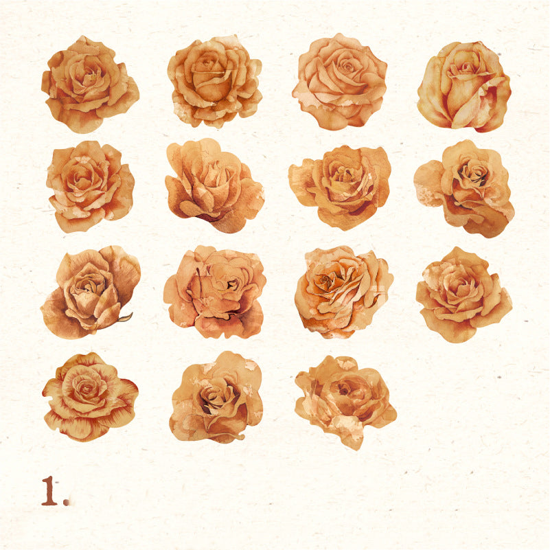 Sunset Flower Stickers