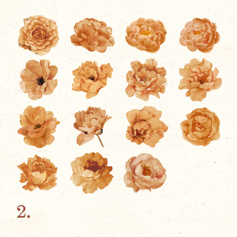 Sunset Flower Stickers