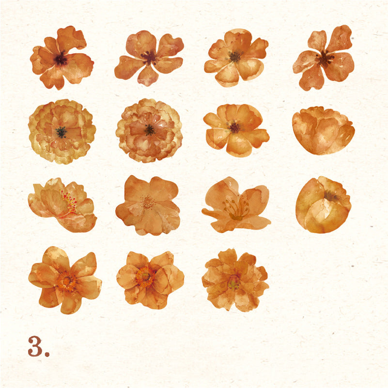 Sunset Flower Stickers