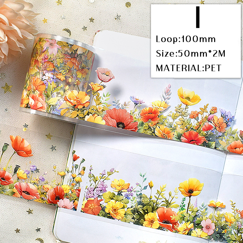 Dream Flower Washi and PET Tape ( 9 styles )