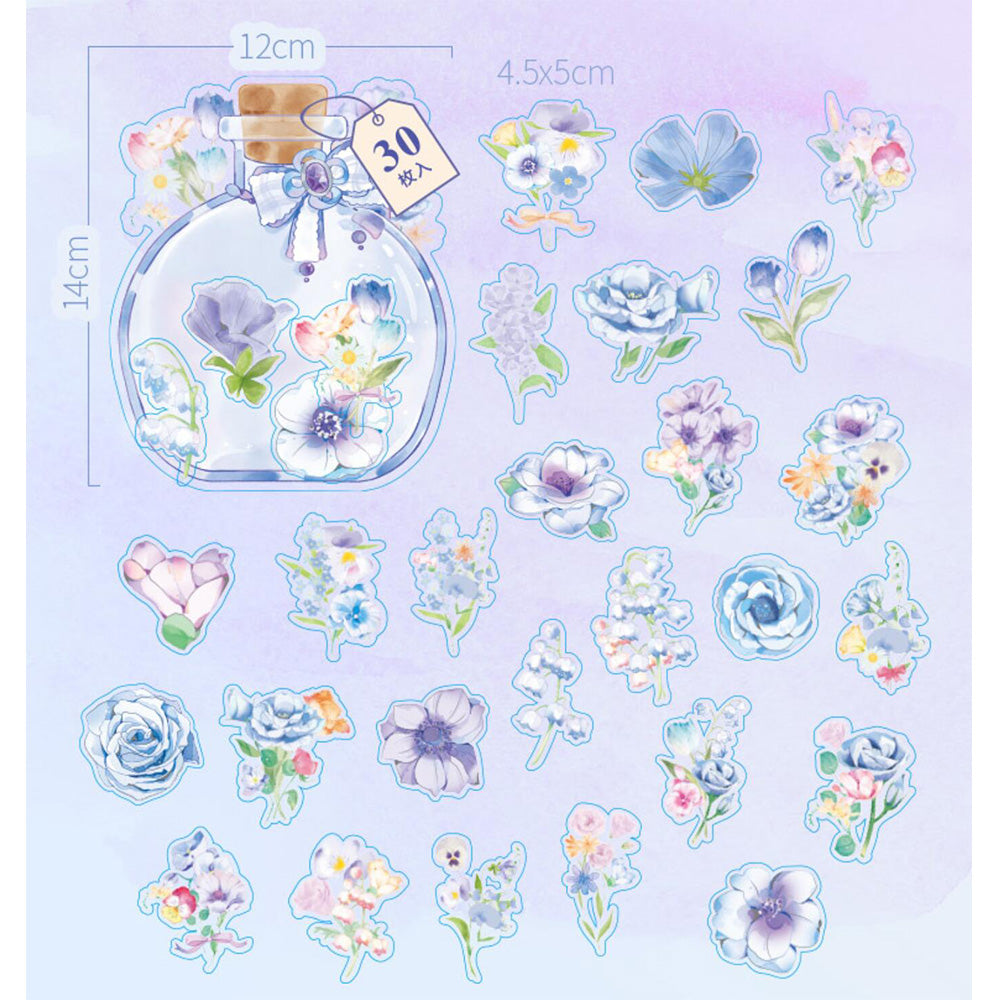 Flower Scrapbook Stickers 30PCS