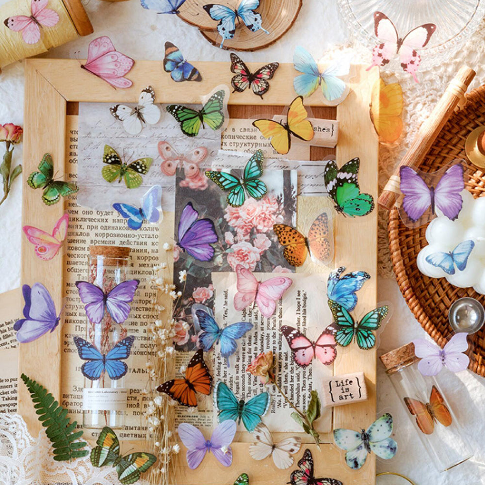 CANDY POESIE Vintager Schmetterlingsaufkleber