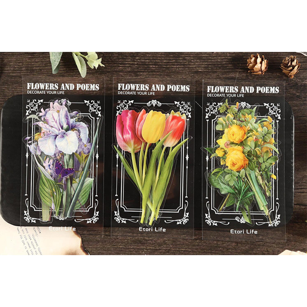 flower stickers for card making