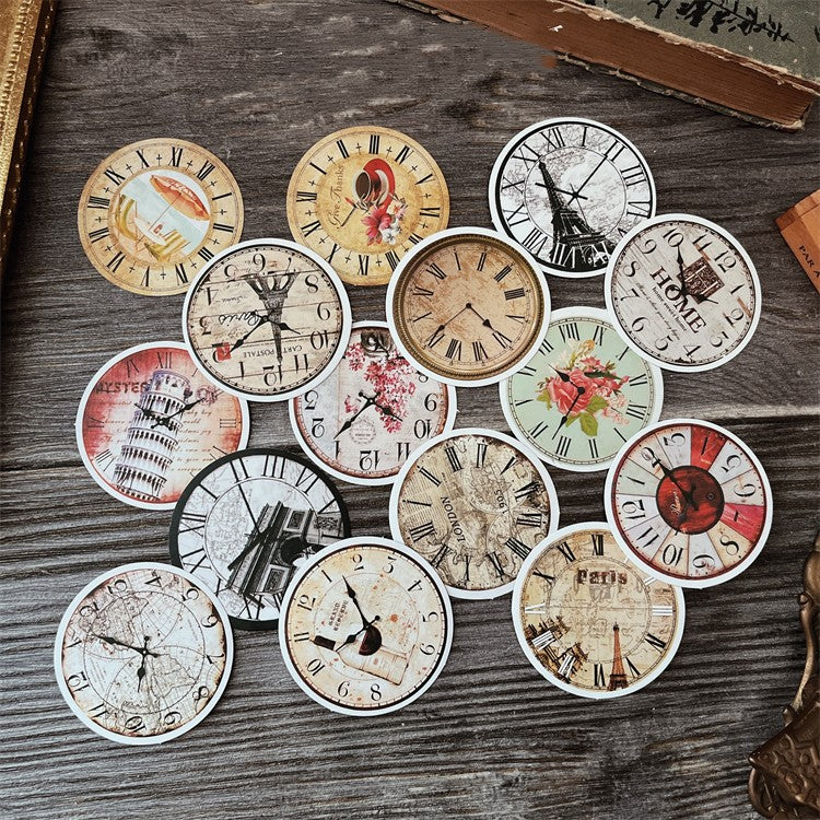 Round Clock Sticker Vintage Scrapbook Stickers – Page 2