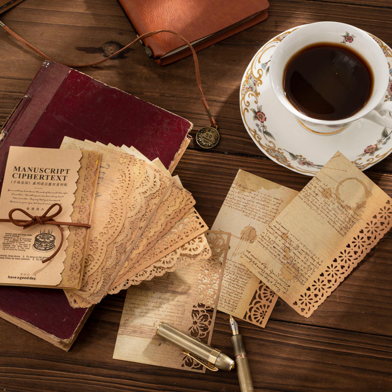 manuscript scrapbook paper