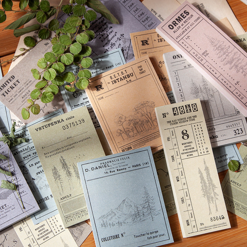 vintage note pad for scrapbook