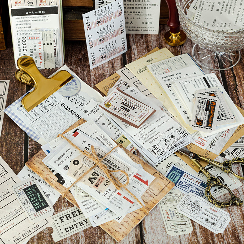 vintage ticket papers for journal