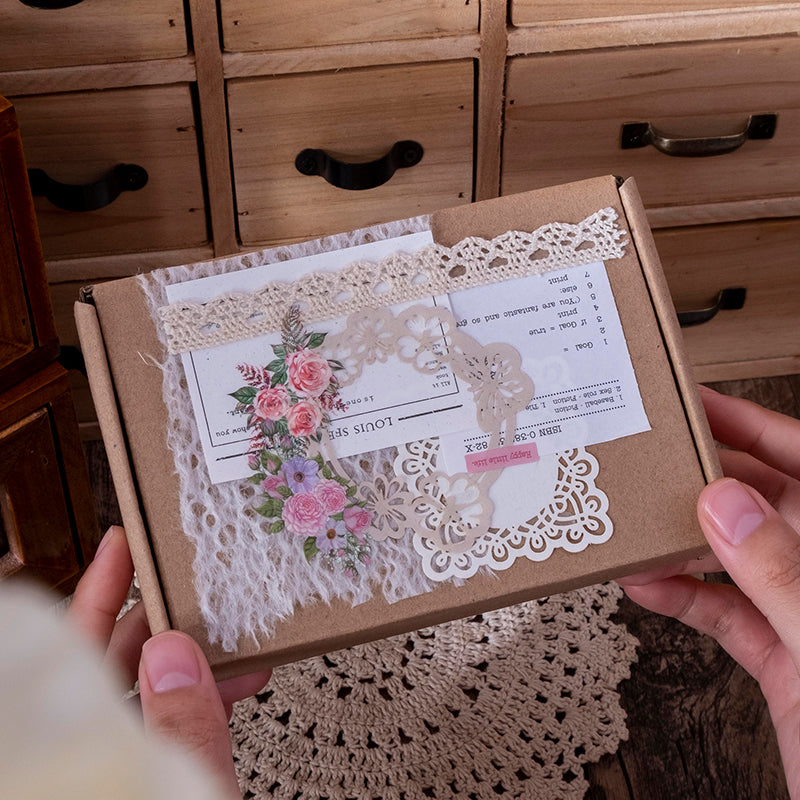 flower frame die cut paper for package