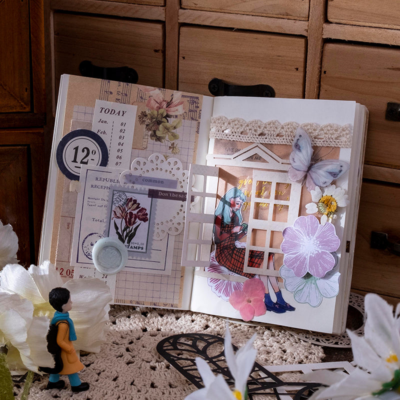 die cut window paper for scrapbook