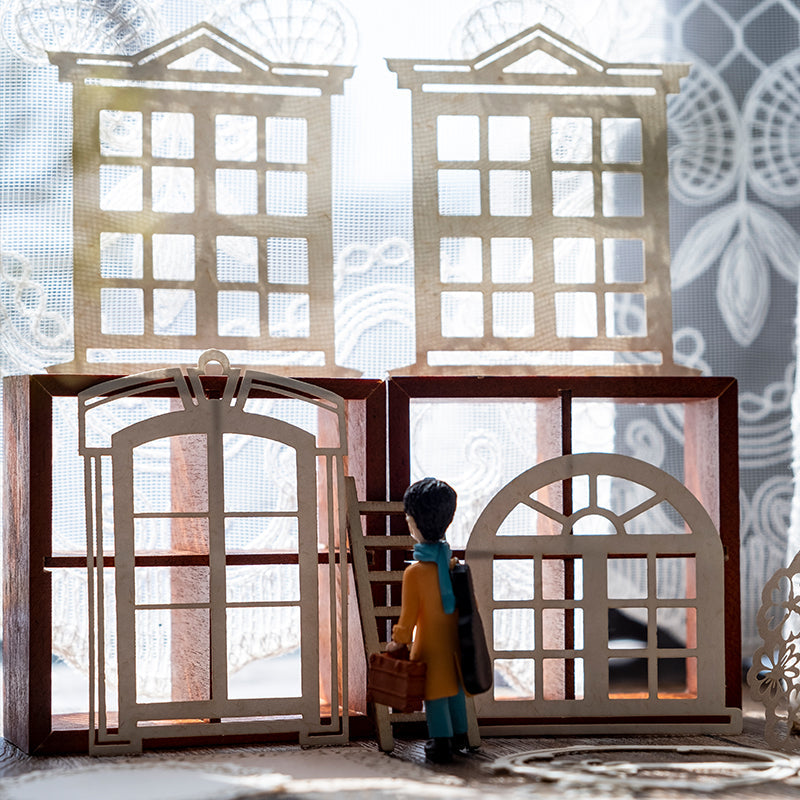 die cut windows paper for scrapbook