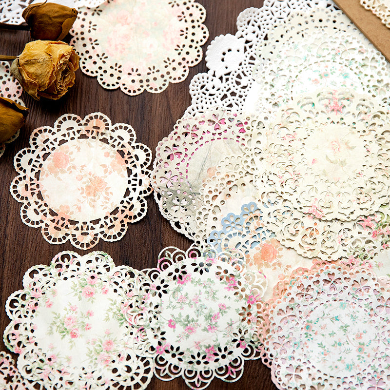 flower hollow lace paper