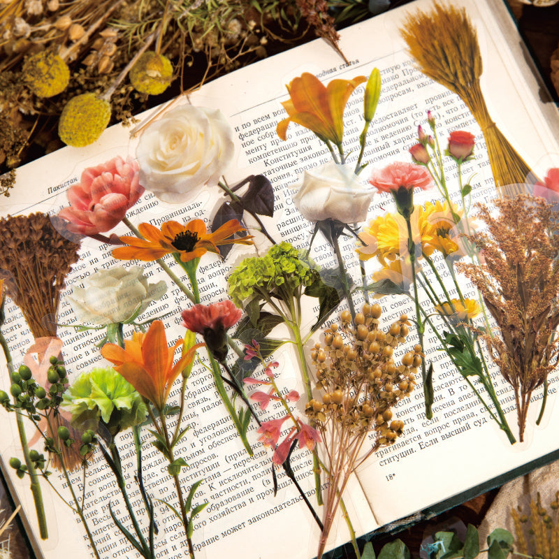 flower and plant stickers for scrapbook