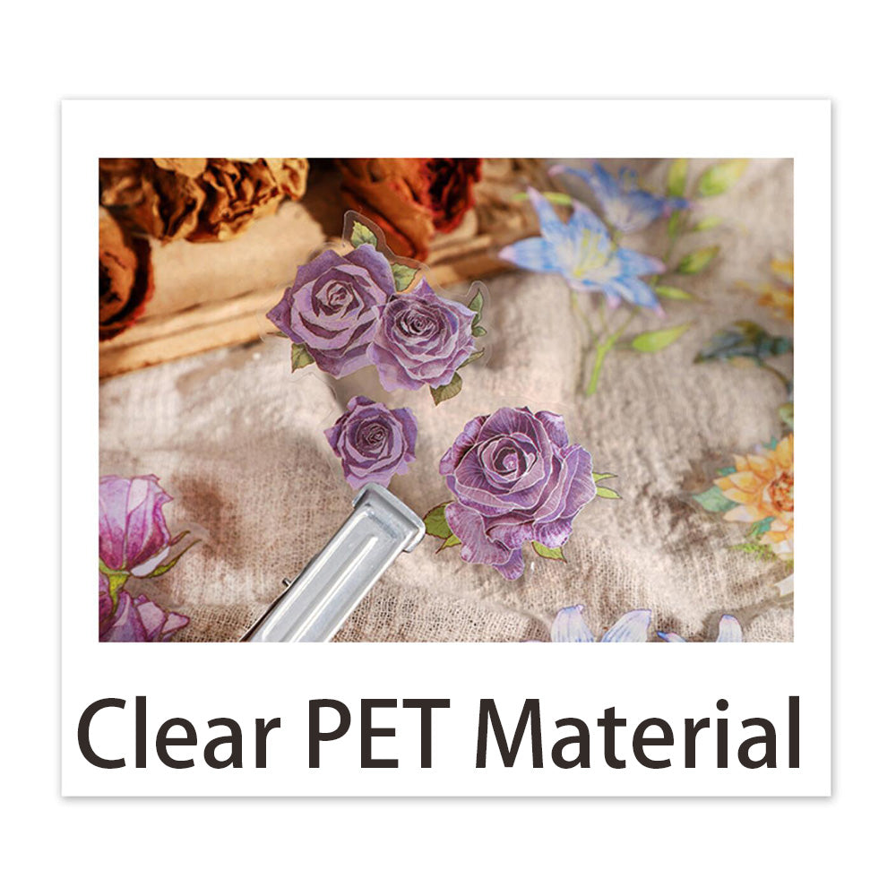 clear flower stickers