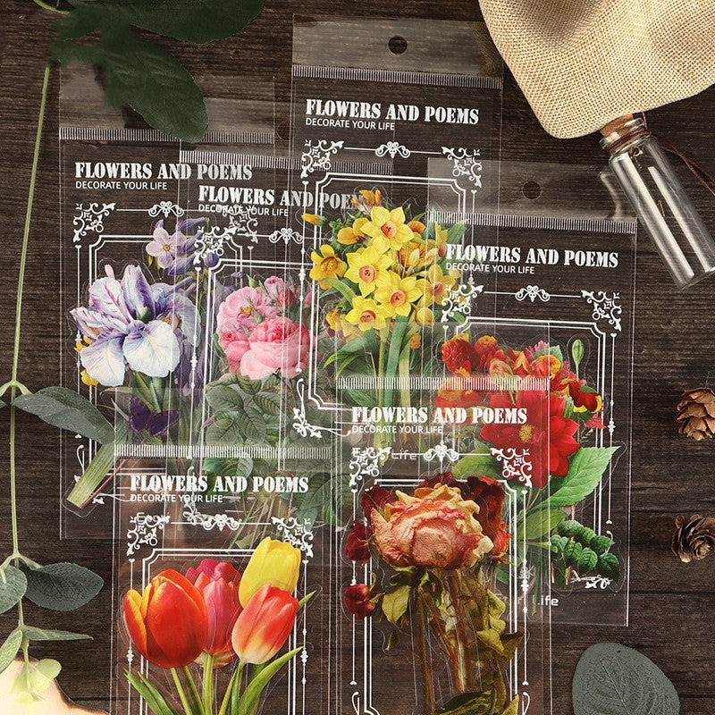 flower stickers for journal