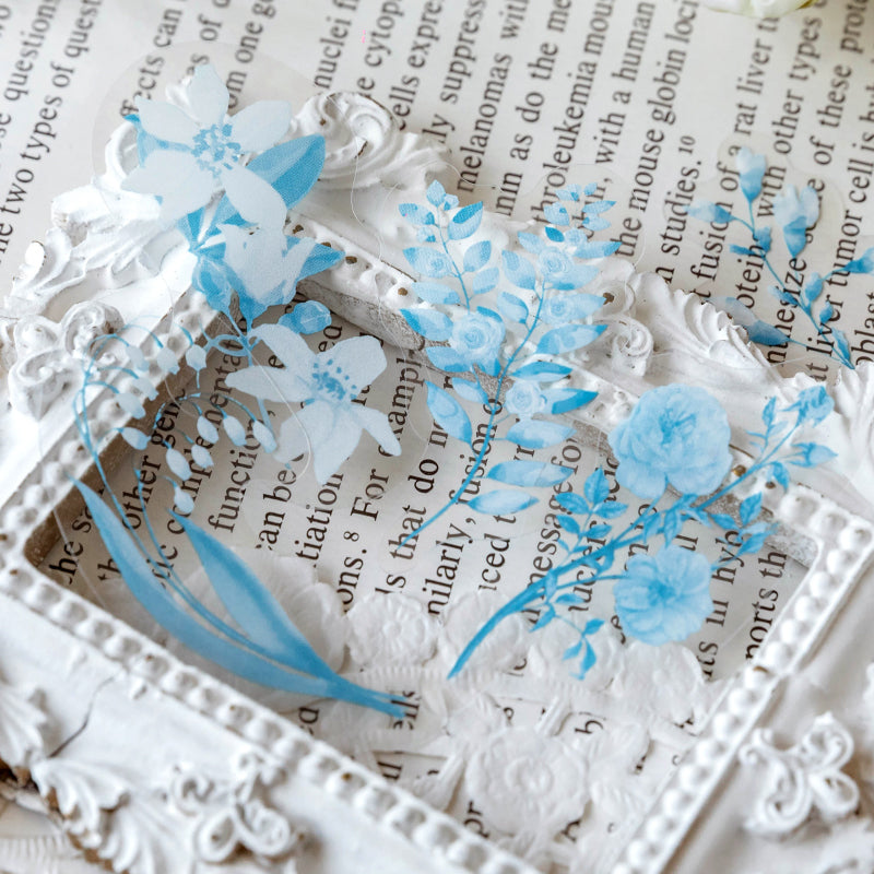 blue flower stickers