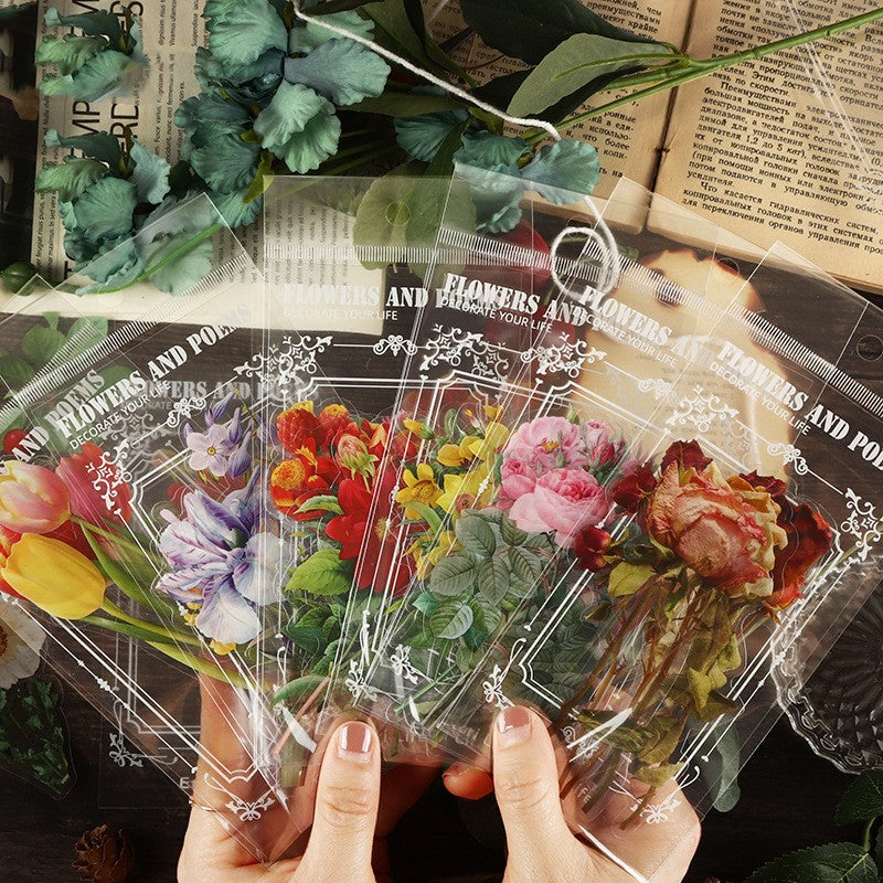 vintage style vintage flower stickers