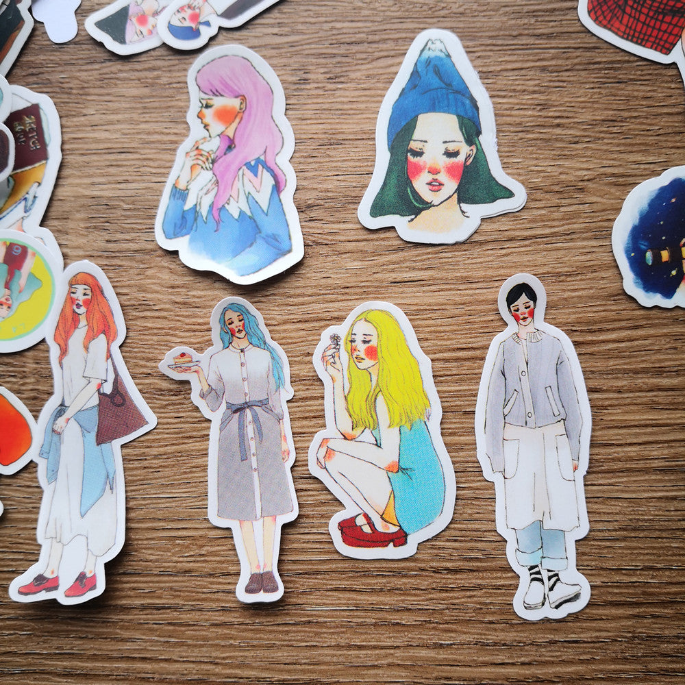 people stickers for journal