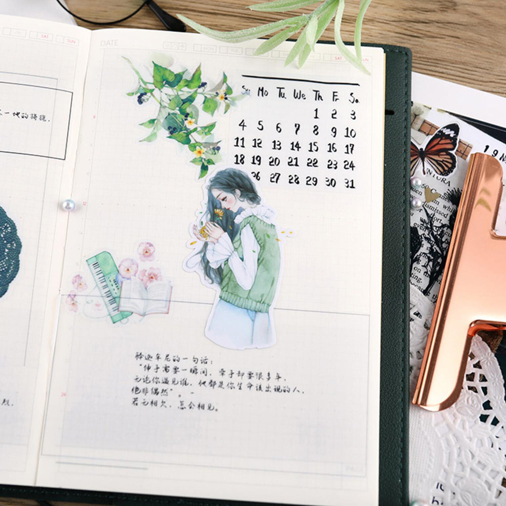 girl stickers for journaling