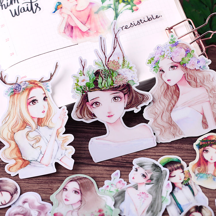 elegant lady stickers