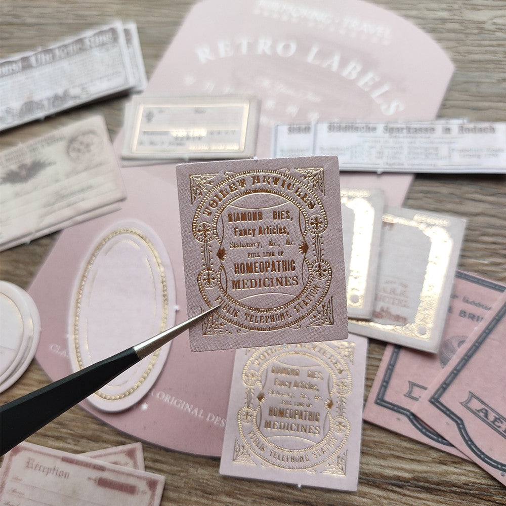 gold embossing stickers