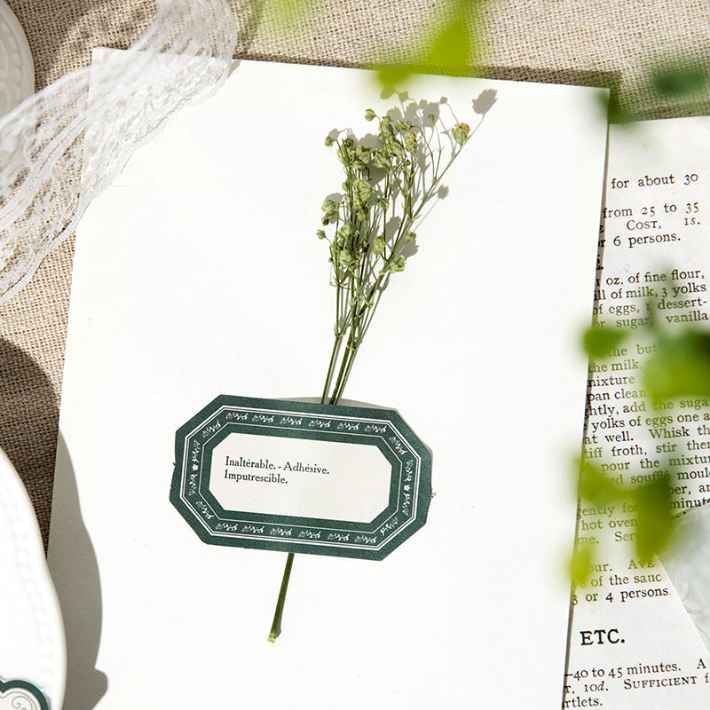 retro green label sticker