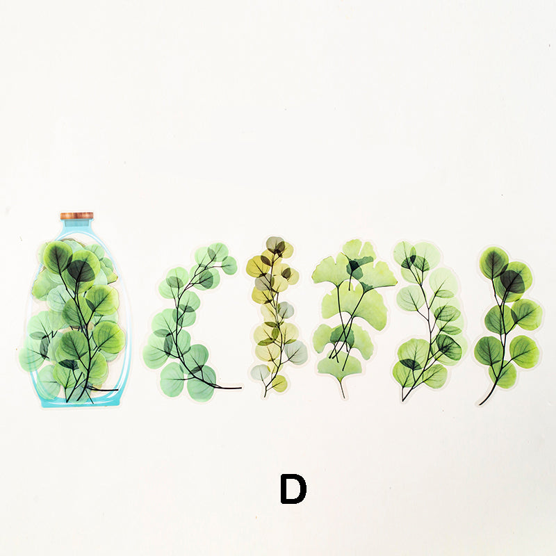 green plant sticker for art journal