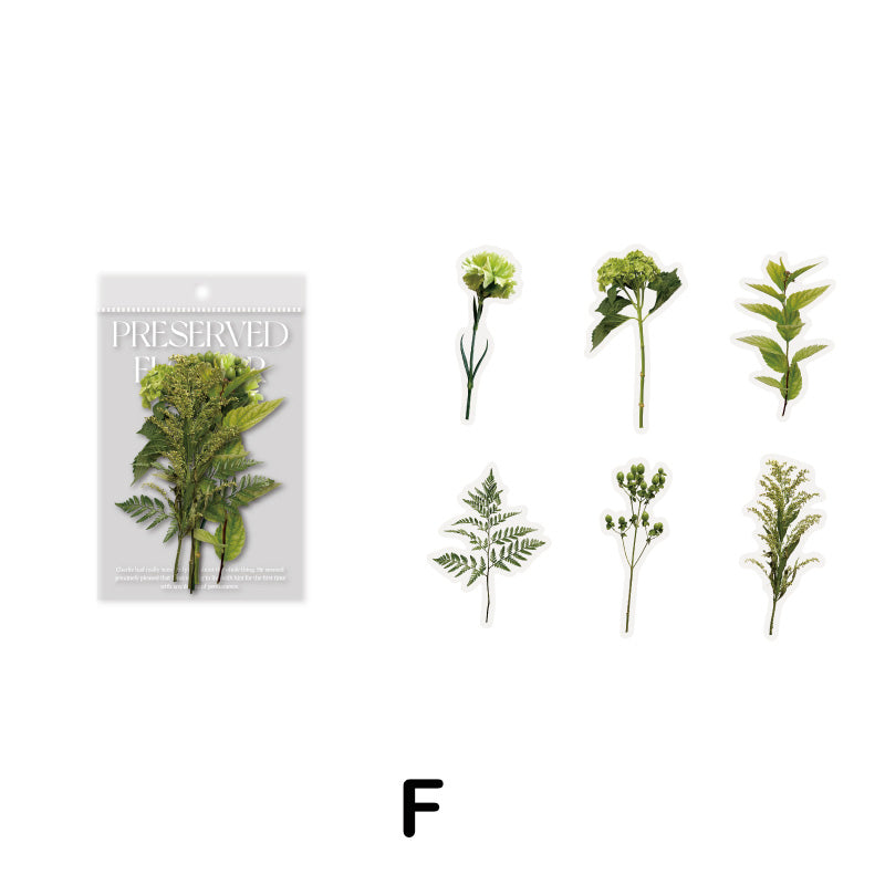 green plant stickers for junk journal