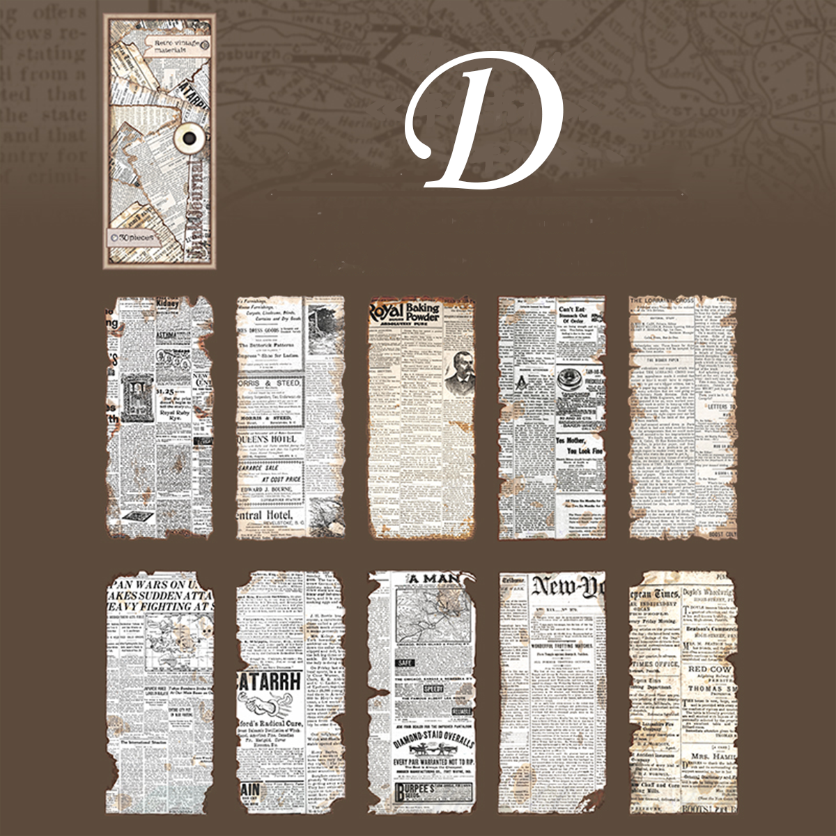 Old Dream Book Series Alien Book Page Scarpbook Paper