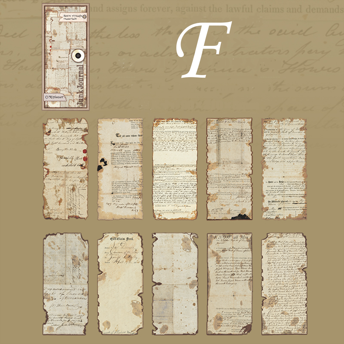 Old Dream Book Series Alien Book Page Scarpbook Paper