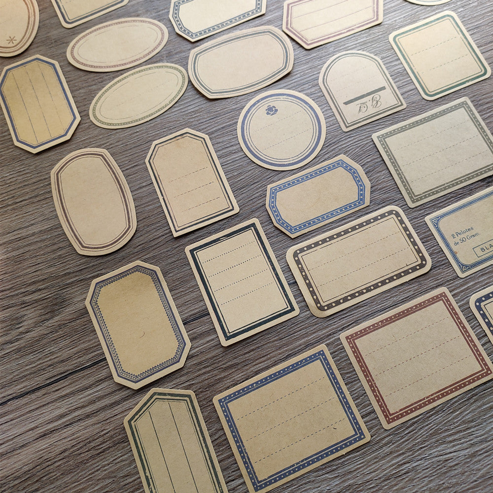 vintage kraft label stickers