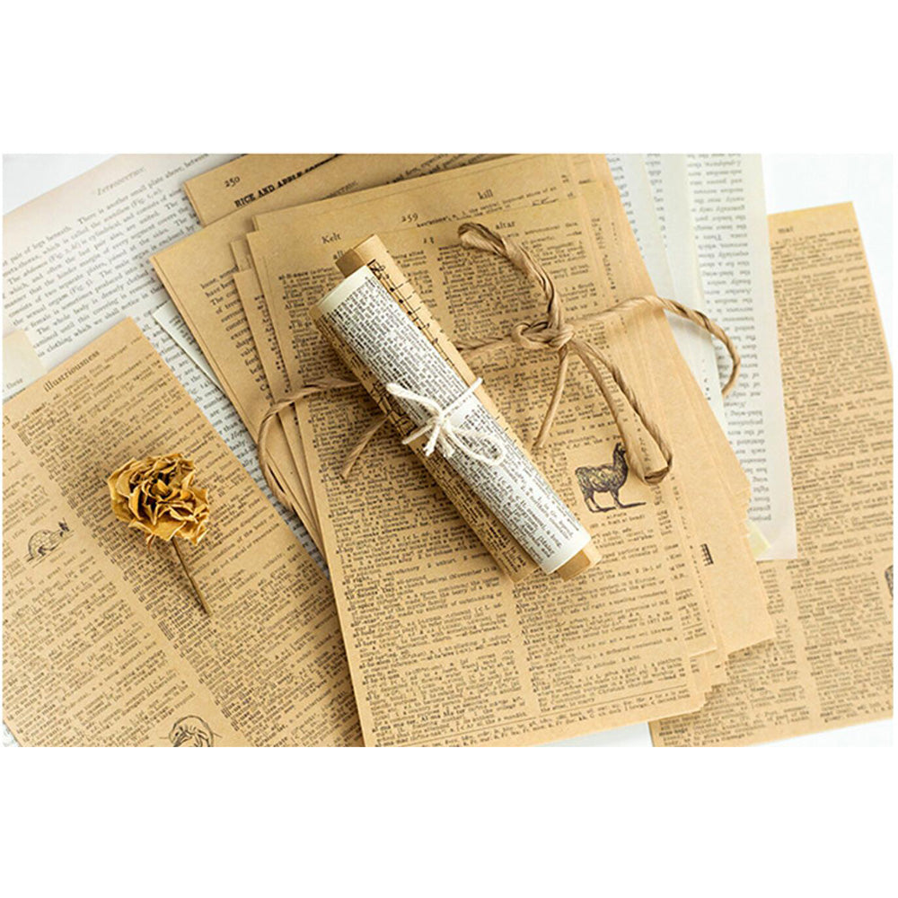 YANJI Libro Antiguo Vintage Scrapbook Papel 57PCS