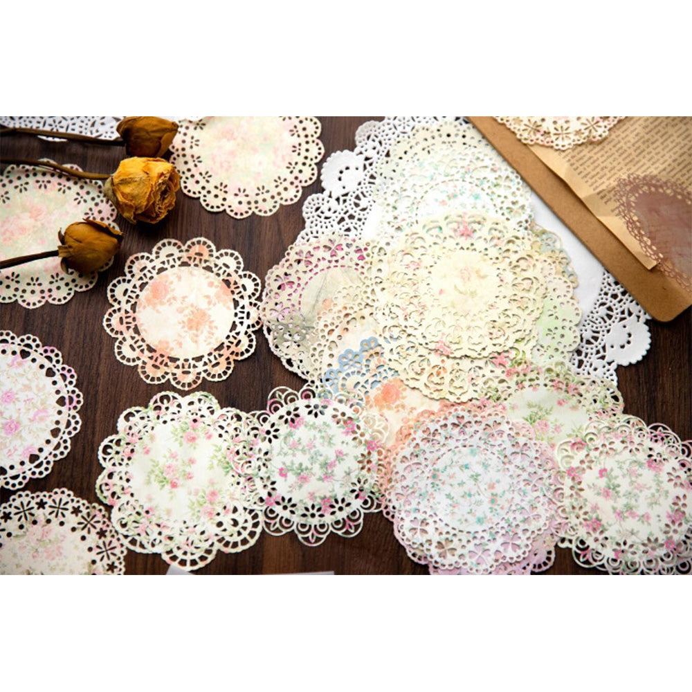 vintage hollowed lace paper for scrapbook