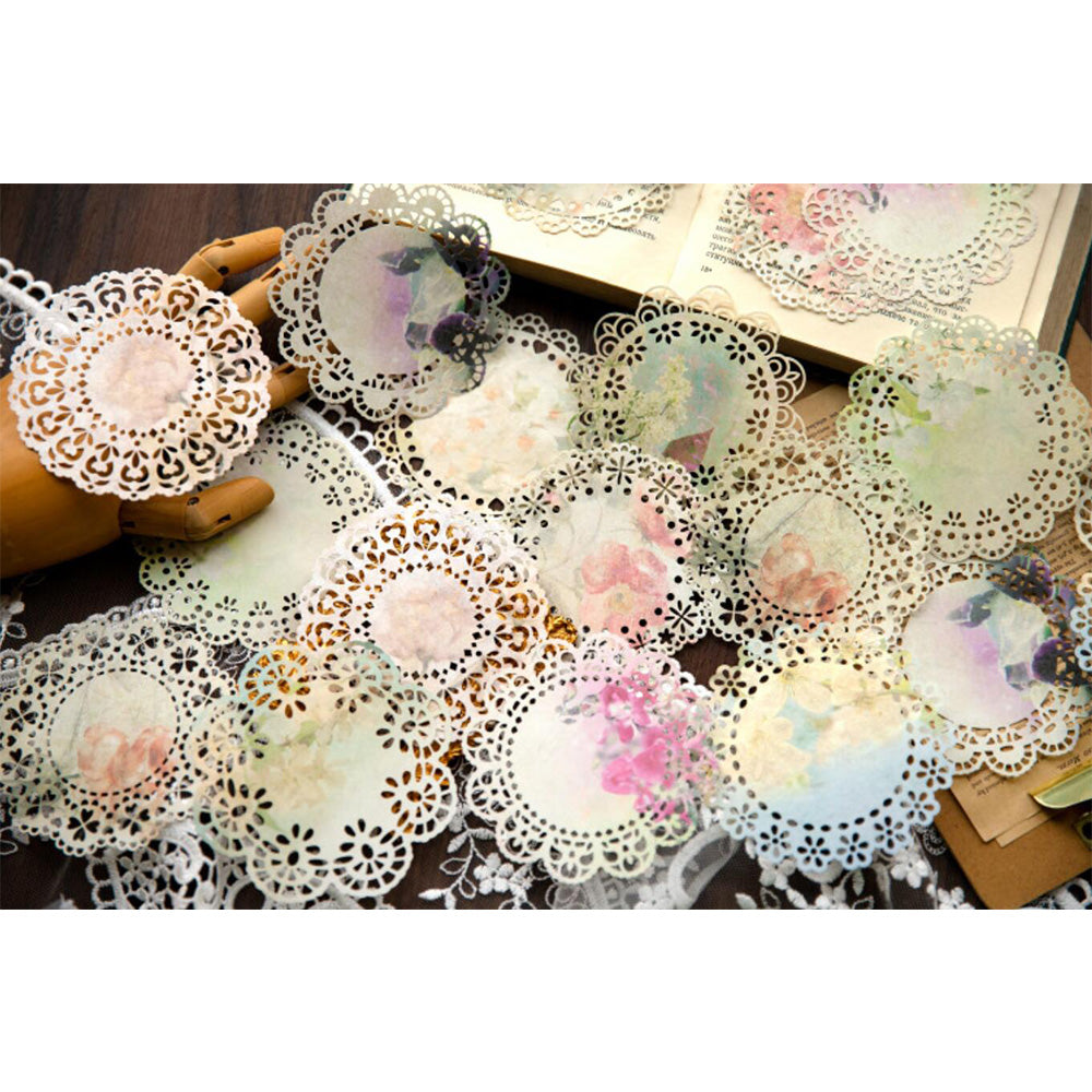 flower lace paper for junk journal