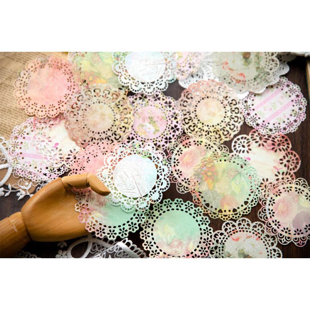 green lace paper for scrapbooking