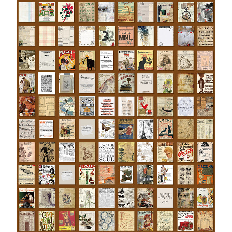 365 Mini juego de papel de diario de estilo vintage