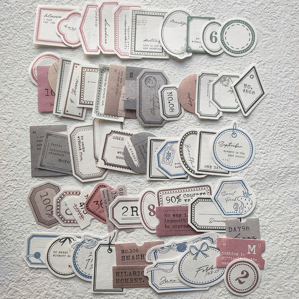 InfeelME Vintage Mini Border Label Decorative Paper 60PCS