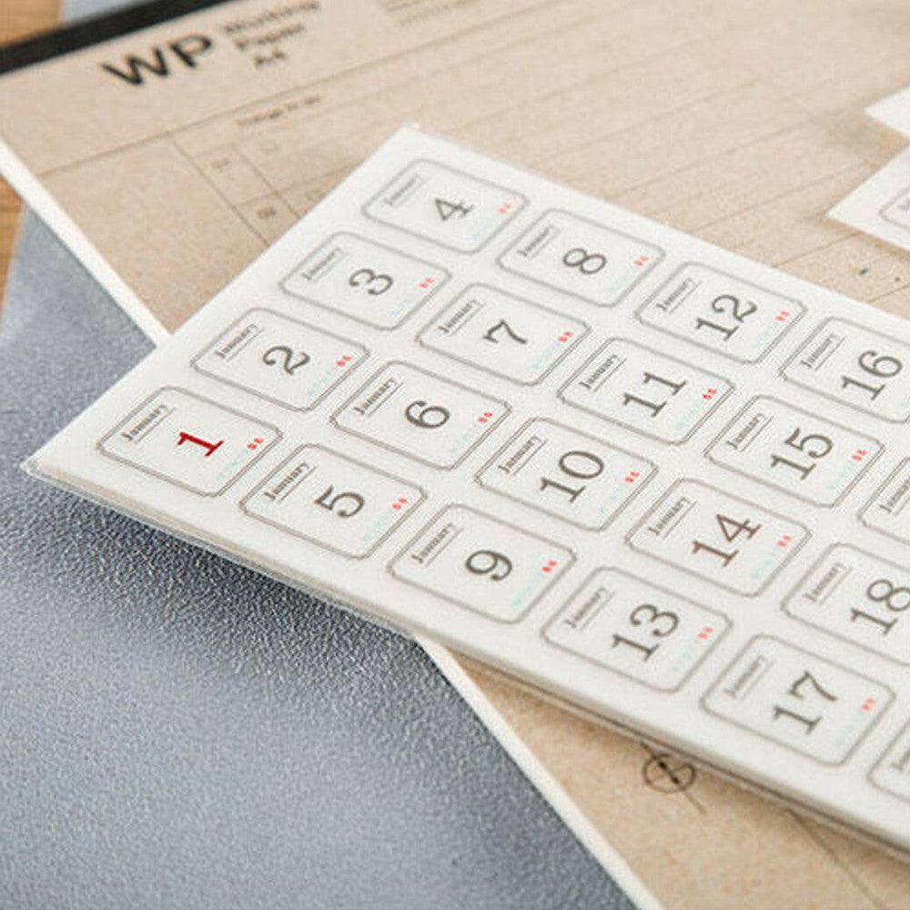 Date calendar sticker