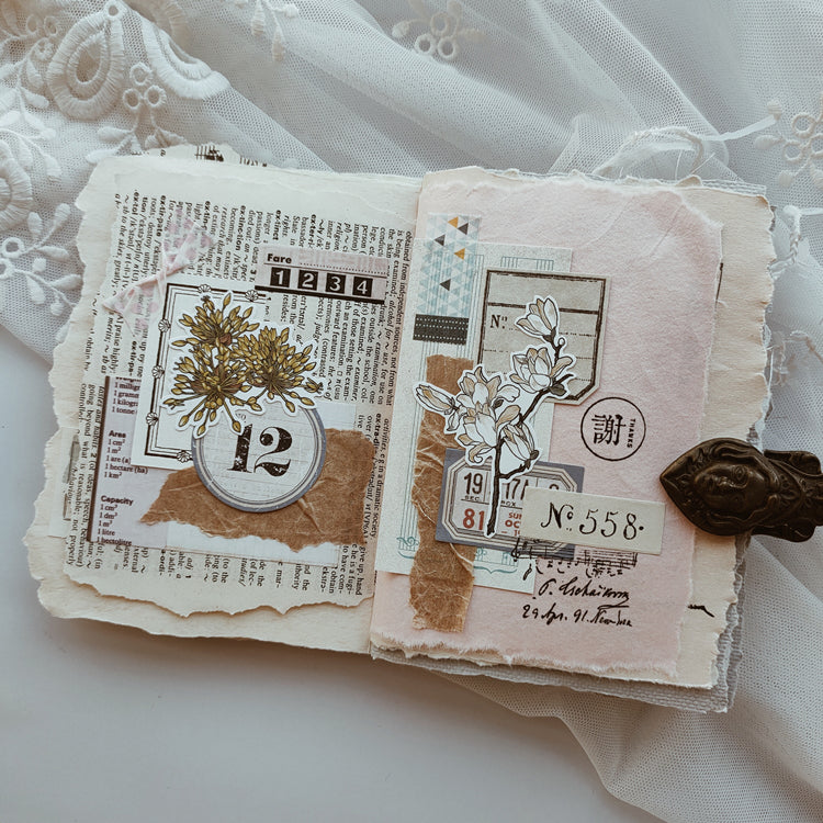 vintage number stickers for journaling