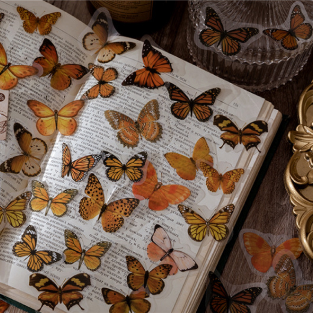 gold butterfly sticker