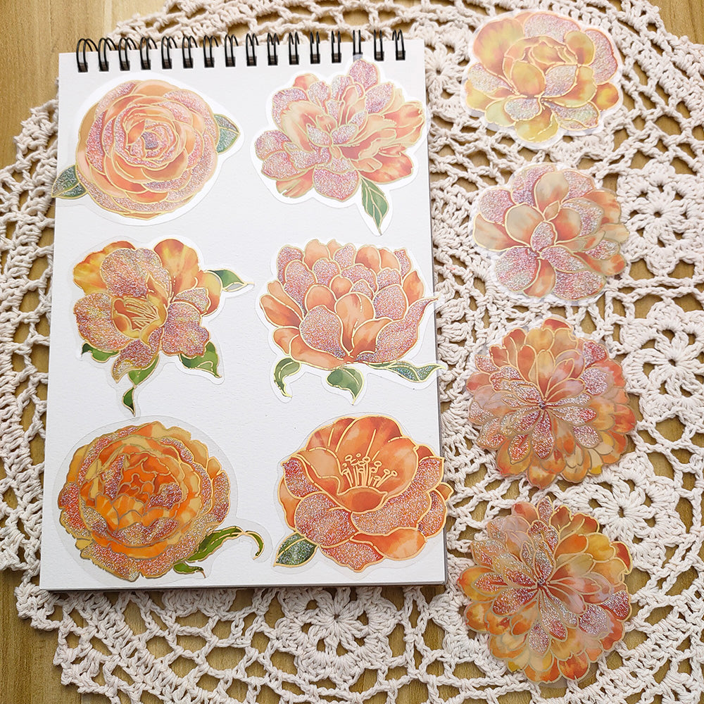 orange-flower-stickers