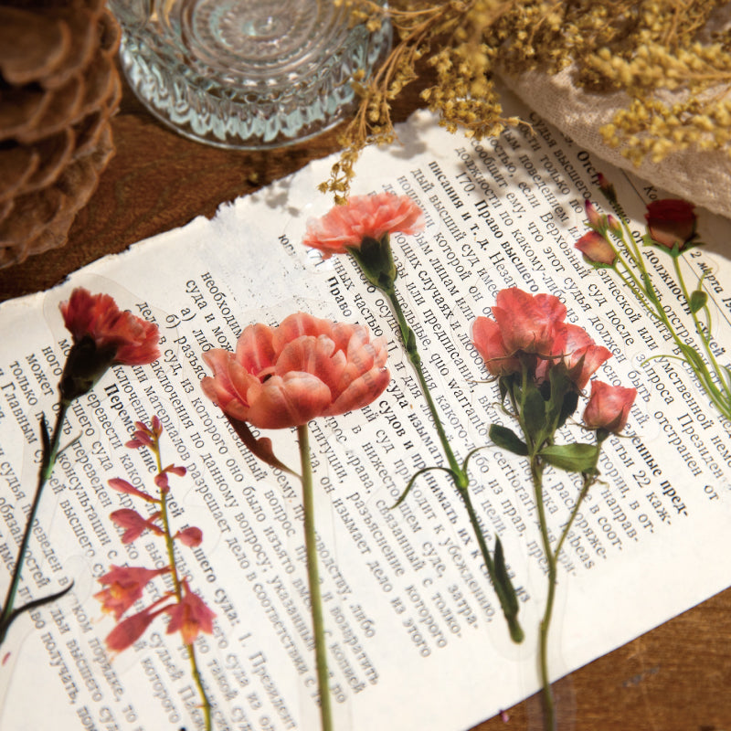 pink flower stickers for scrapbooking