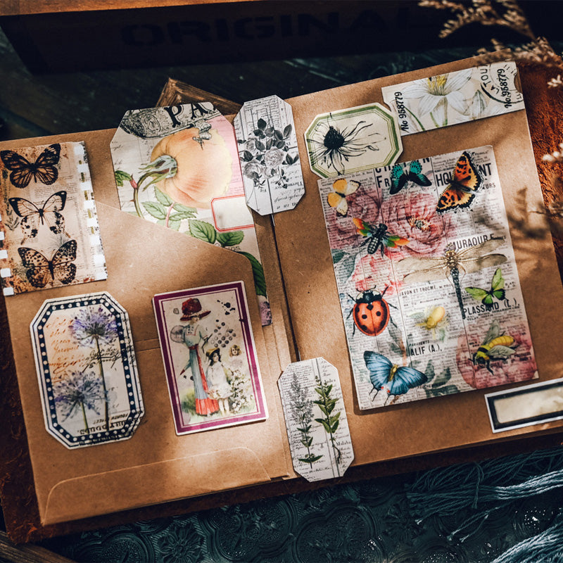 vintage butterfly stickers for junk journal