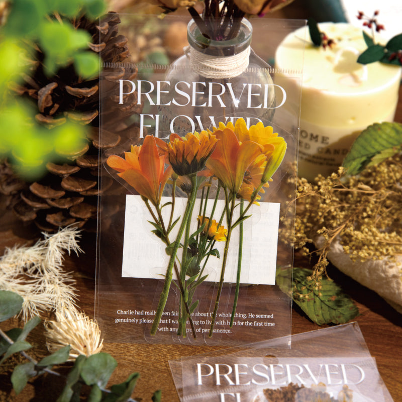 yellow flower stickers for journaling