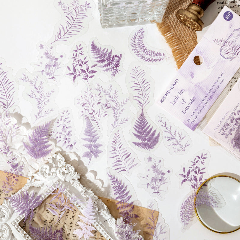 purple plant sitckers