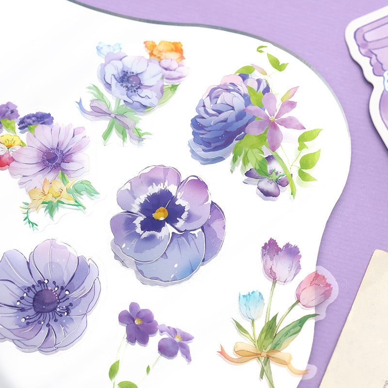 Blumen-Scrapbook-Aufkleber, 30 Stück